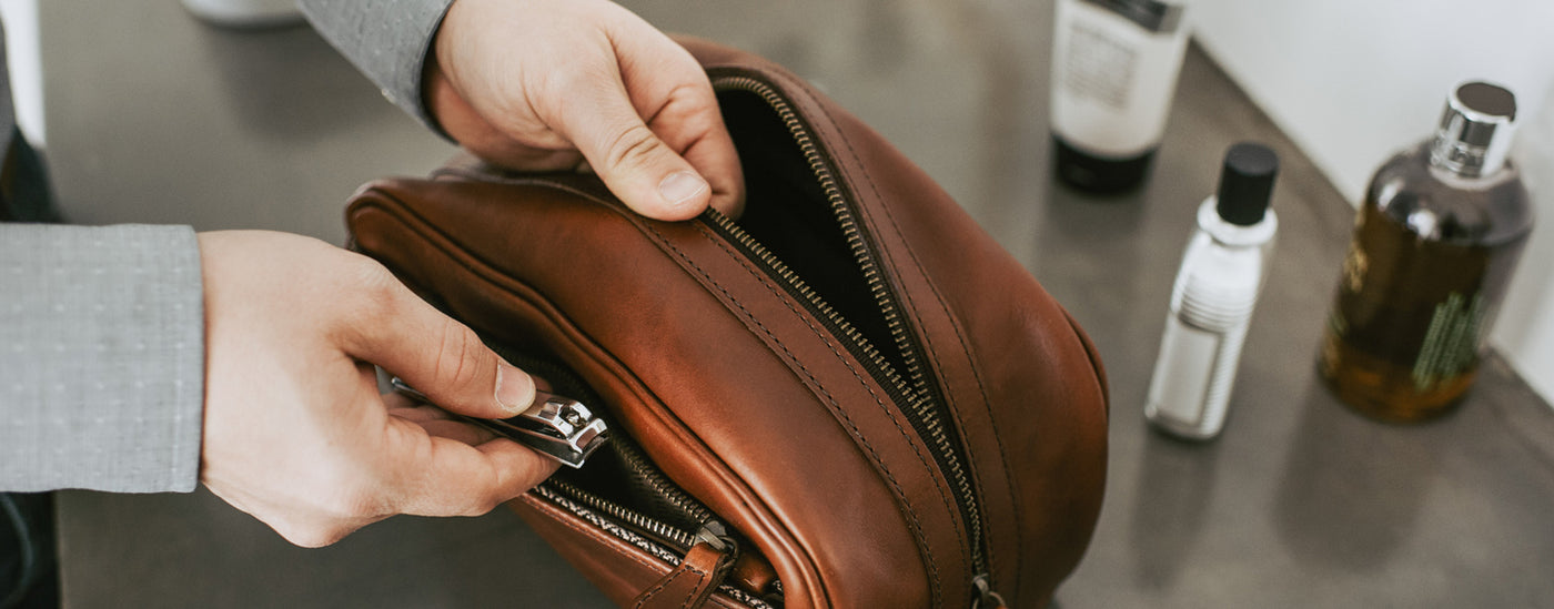 Men's Leather Dopp Kit