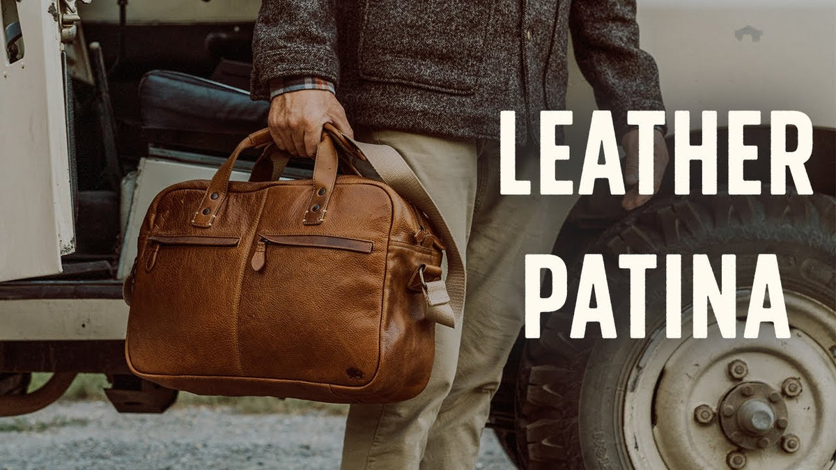 How to get leather patina on a full-grain leather bag, Buffalo Jackson video
