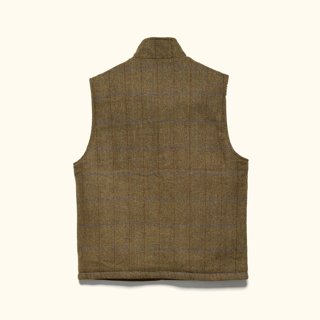 Ashton Wool Herringbone Vest - Mosswood, view 6