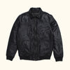 Retro Black Leather Bomber Jacket Tough Men's Style" "Eco-Rugged Black Leather Bomber Jacket for Tough