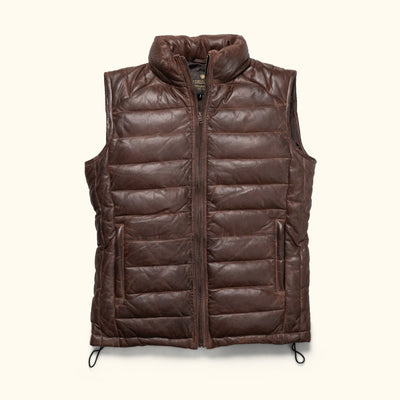 Bridger Down Puff Outdoor Vest - in Dark Brown