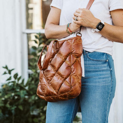 Limited Edition Bridger Leather Tote Small | Vintage Tan - Buffalo Jackson Trading Co.