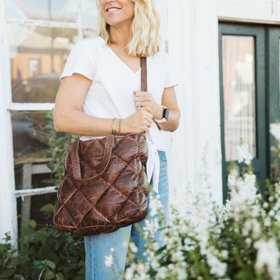 Limited Edition Bridger Leather Tote Small | Vintage Mahogany - Buffalo Jackson Trading Co.
