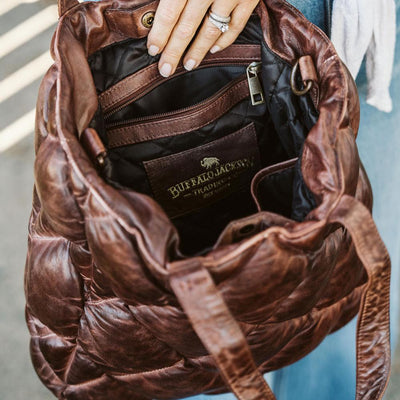 Limited Edition Bridger Leather Tote Small | Vintage Mahogany - Buffalo Jackson Trading Co.