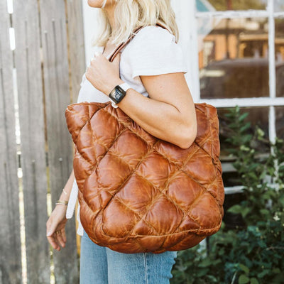 Limited Edition Bridger Leather Tote Large | Vintage Tan - Buffalo Jackson Trading Co.