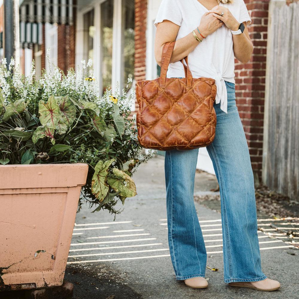 Limited Edition Bridger Leather Tote Small | Vintage Tan - Buffalo Jackson Trading Co.