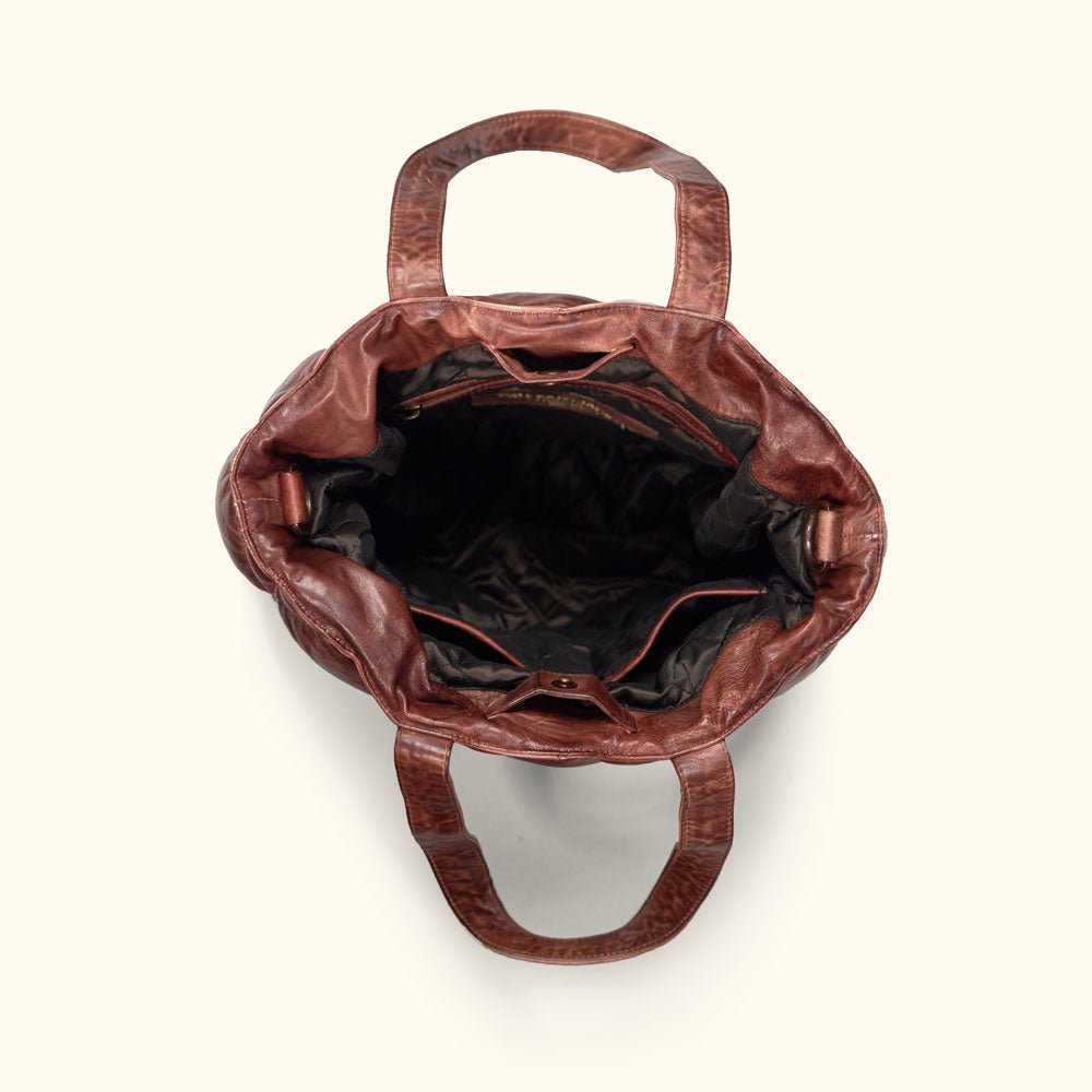 Limited Edition Bridger Leather Tote Small | Vintage Mahogany - Buffalo Jackson Trading Co.