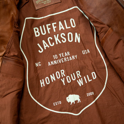 Brown Leather Jacket - Interior Cotton