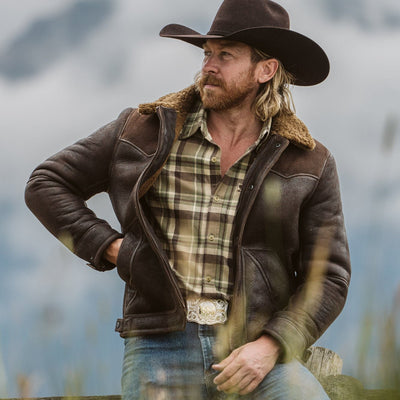 Cowboy Western Shearling Coat - Full Shearling Jacket