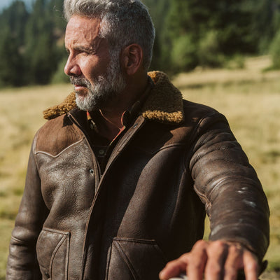 Mens Yellowstone Shearling Jacket