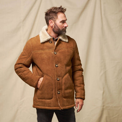 Durango Shearling Wool Pea Coat