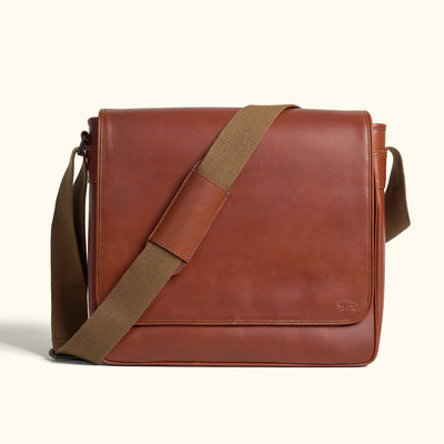 Brown Leather Adjustable Strap - Vintage Postal Bag