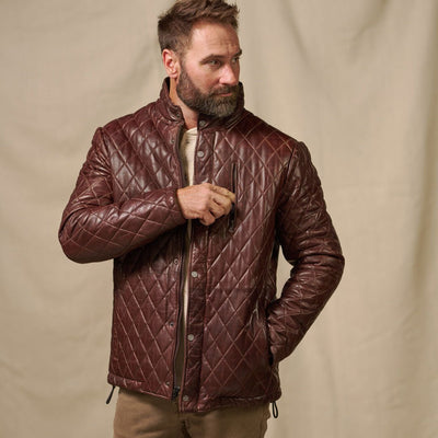 Highlands Quilted Jacket - Mahogany Rich Vintage Brown