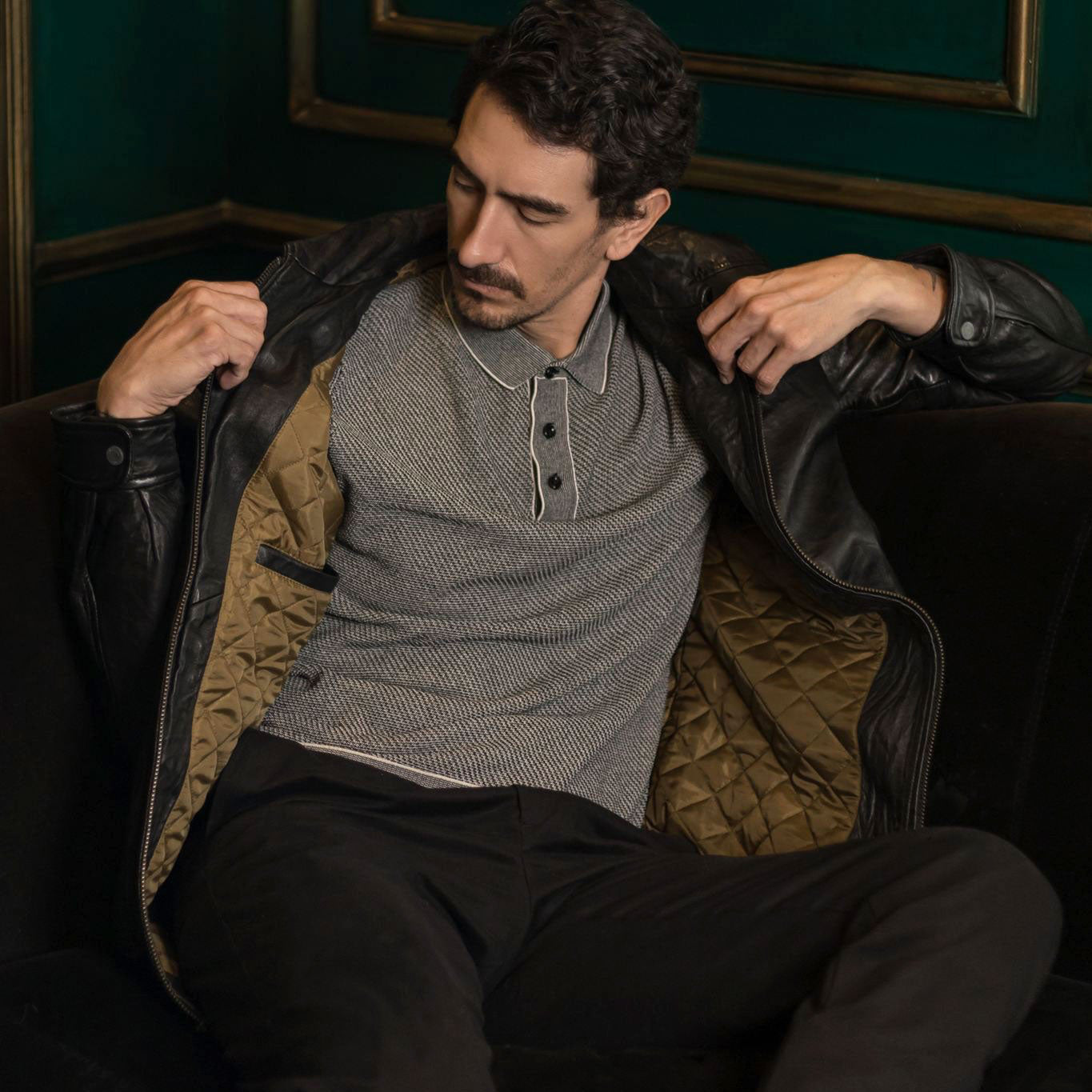 Glenwood Leather Driving Jacket | Vintage Black