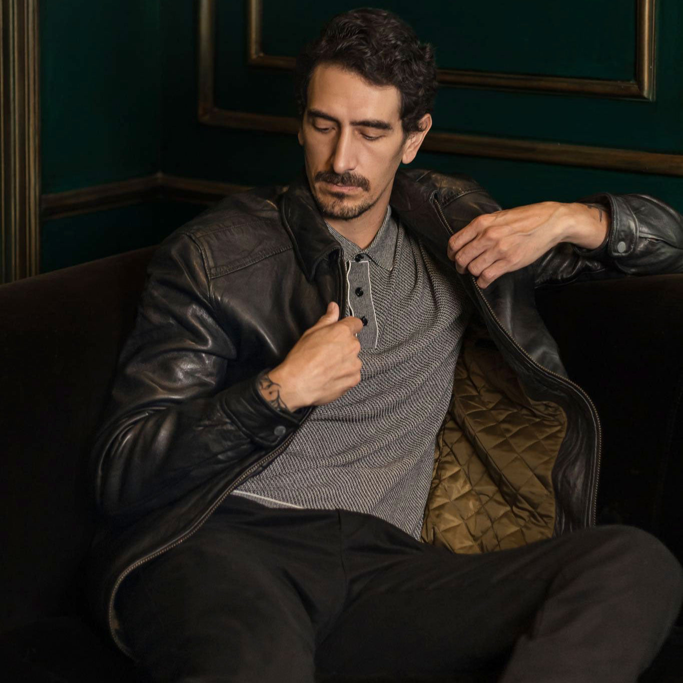 Glenwood Leather Driving Jacket | Vintage Black