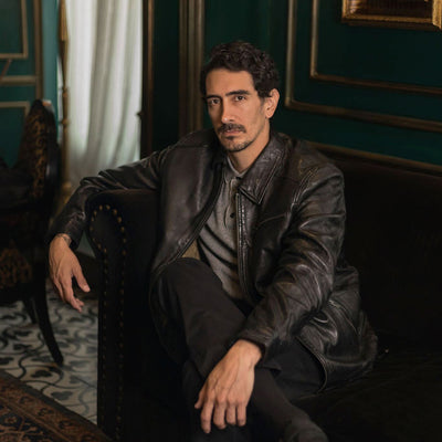 Glenwood Leather Driving Jacket | Vintage Black