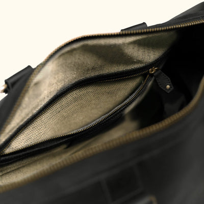 Interior Pockets - Leather Duffle Bag Jefferson