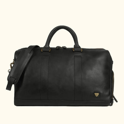 Vintage Leather Duffle Bag - Full Grain Cow Leather