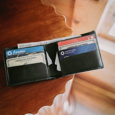 Limited Edition Jefferson Leather Mens Bifold Wallet | Black - Buffalo Jackson Trading Co.