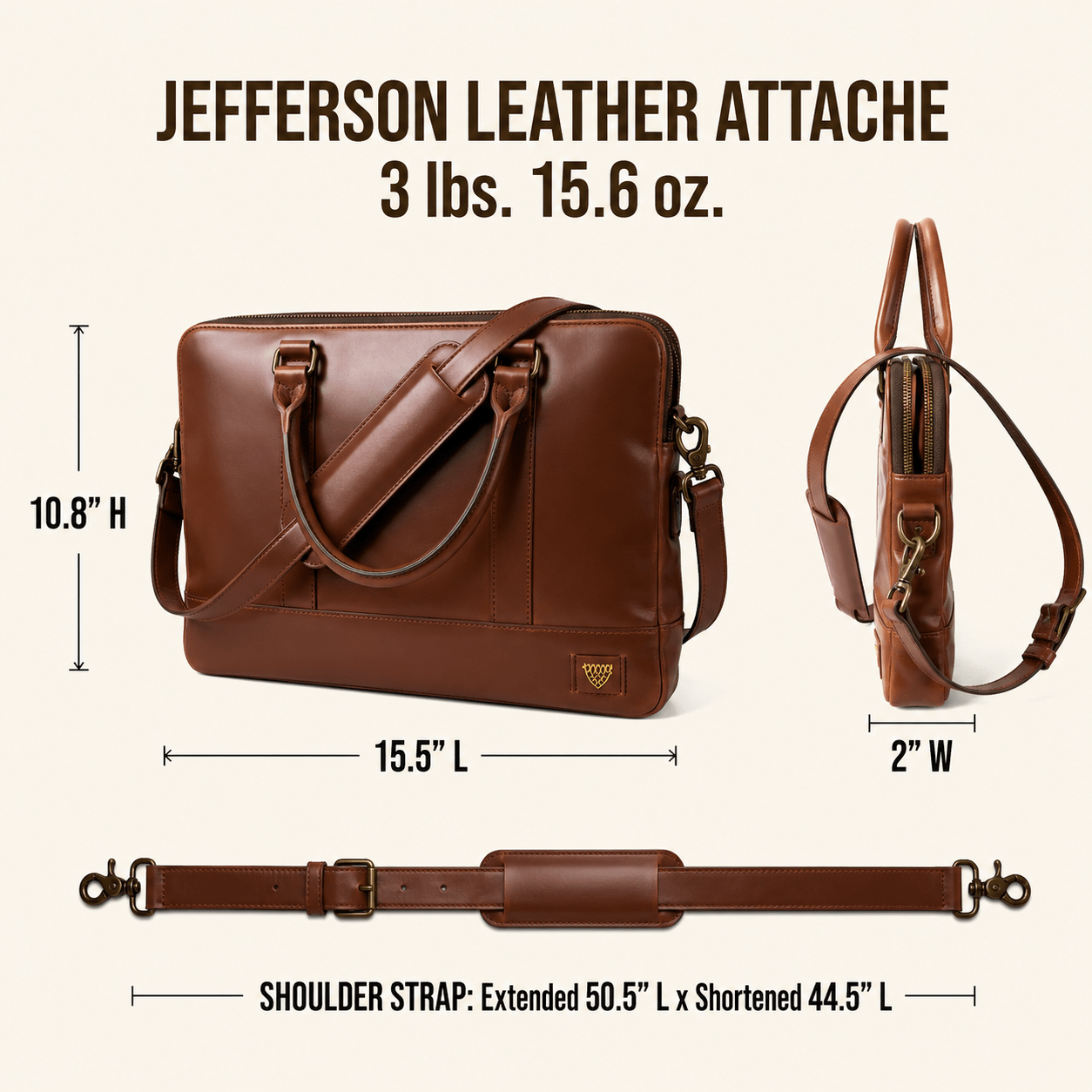 Jefferson Leather Attache | Elderwood