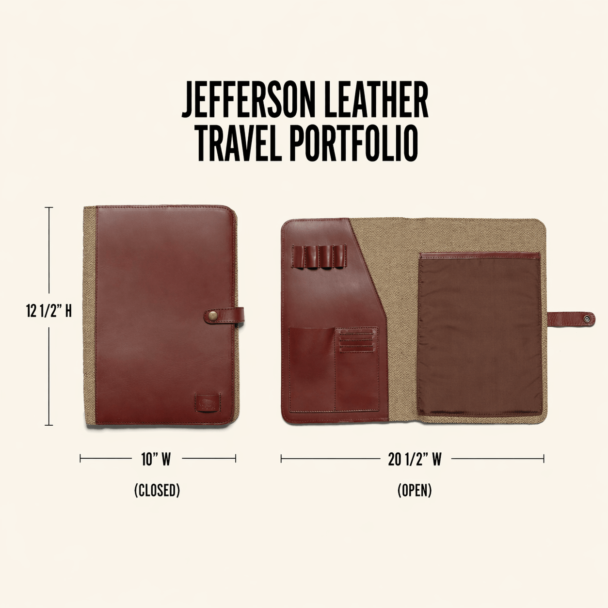 Jefferson Leather Travel Portfolio | Elderwood