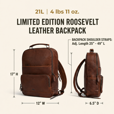 Limited Edition Roosevelt Buffalo Leather Backpack | Buffalo Grain