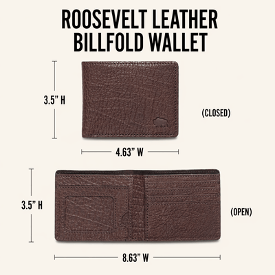 Limited Edition Roosevelt Leather Billfold Wallet | Buffalo Grain