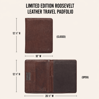 Limited Edition Roosevelt Leather Travel Padfolio | Buffalo Grain