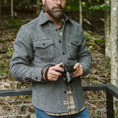 Wool Shirt Jacket - Mens Wool Midnight Shirt Jac
