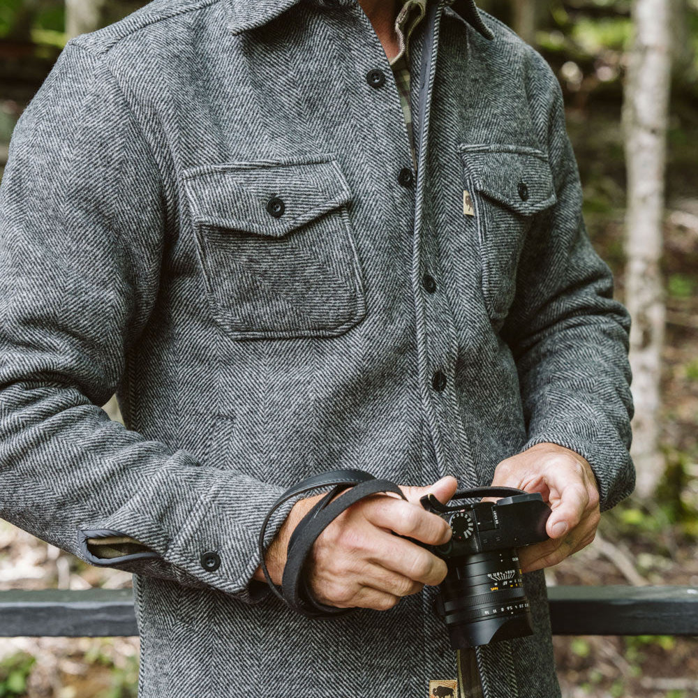 Camera - Mens Jacket Button Up - Shirt Jacket or Wear as Shirt, Wool