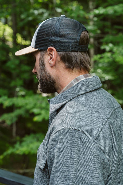 Rear Facing - Wool Jacket Herringbone