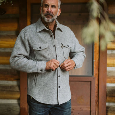 Riverton Wool Shirt Jac | Misty Granite