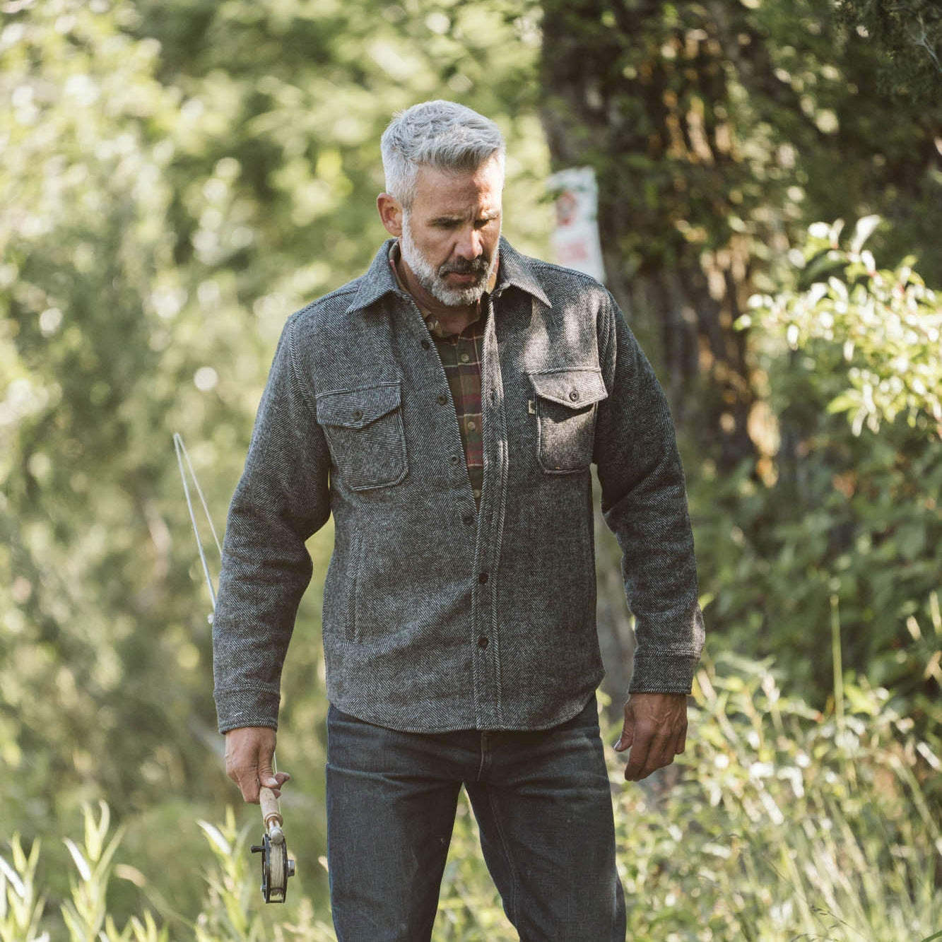 Men's Herringbone Outdoor Shirt - Wool