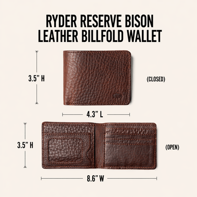 Ryder Reserve Bison Leather Billfold Wallet | Brown