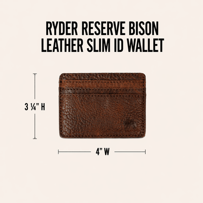Ryder Reserve Bison Leather Slim ID Wallet | Brown