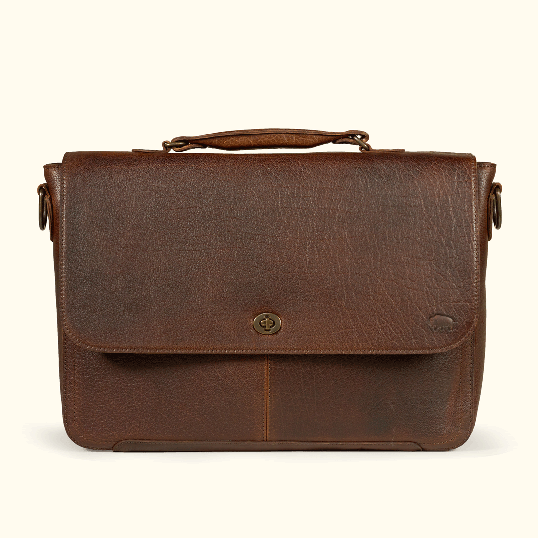 Vintage Satchel Bag in Buffalo Grain