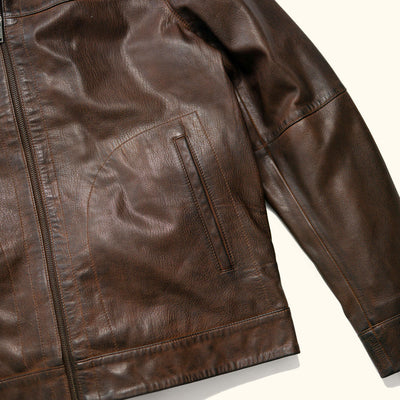 Sedona Light Weight Leather Jacket | Ironwood Brown
