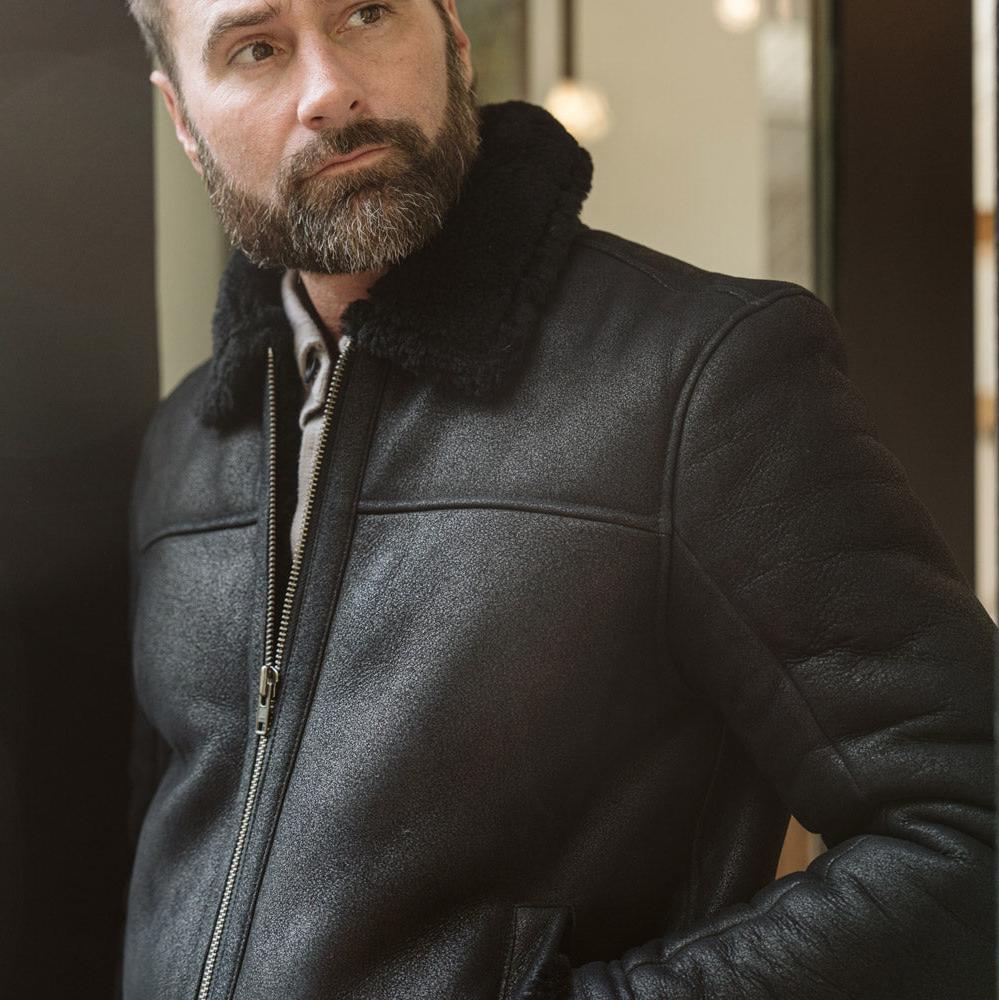 Mens Wool Bomber Jacket