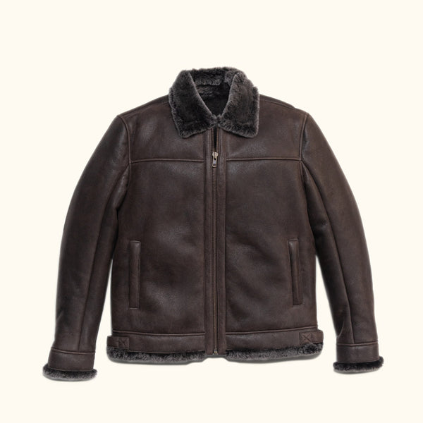 Brown Shearling Bomber Jacket – Espresso Brown | Buffalo Jackson