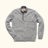 Quarter Button Wool Sweater | Gray Fleck