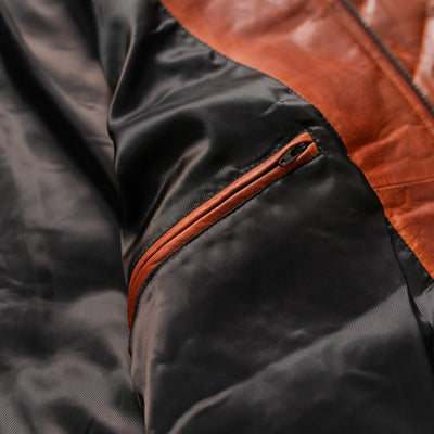 Lining Open Pocket - Leather Puff Jacket
