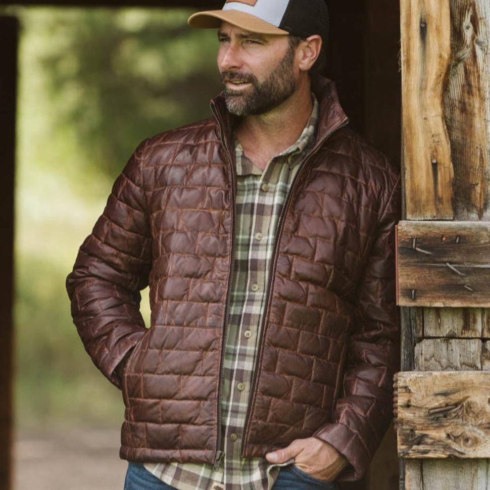 Leather Down Lightweight Jacket