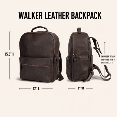 Walker Leather Backpack | Vintage Oak
