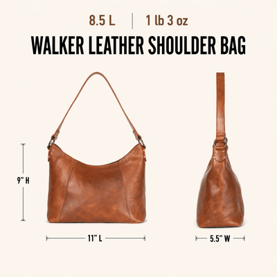 Walker Leather Shoulder Bag | Rustic Tan
