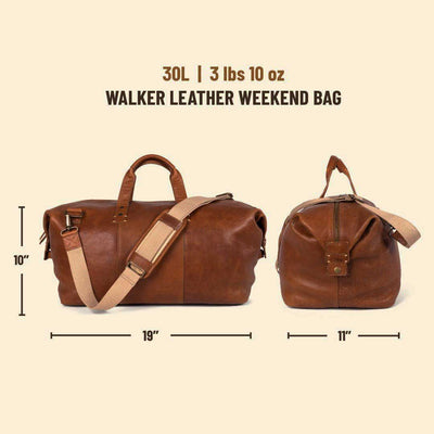 Walker Leather Weekend Bag | Rustic Tan