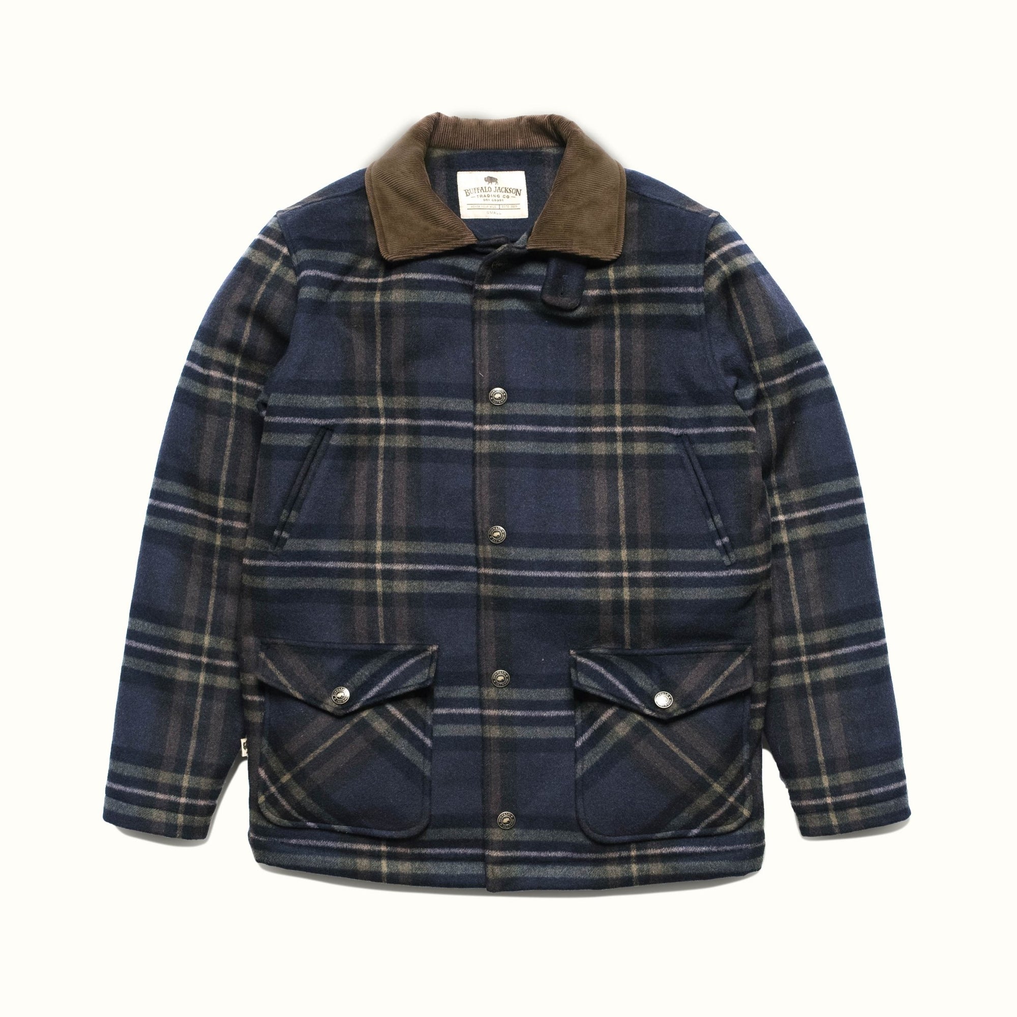Men's Wool Jacket - Navy Plaid