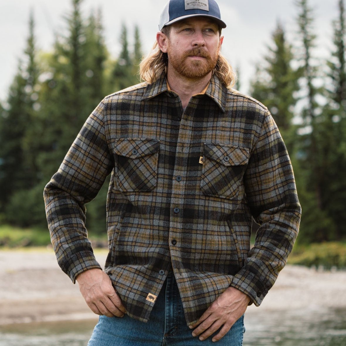 Yukon Wool Shirt Jac | Timber Moss Plaid - Buffalo Jackson Trading Co.