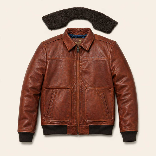 Maverick Bomber Jacket Buffalo Grain Leather Collection | Buffalo