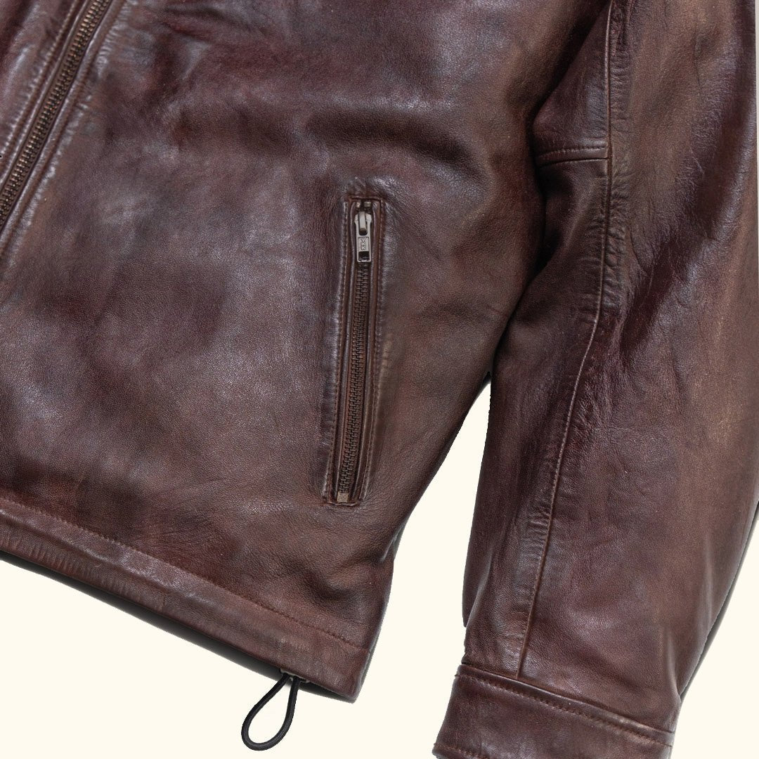Mens Sleeve - Interior Quilted, Exterior Full Grain Leather
