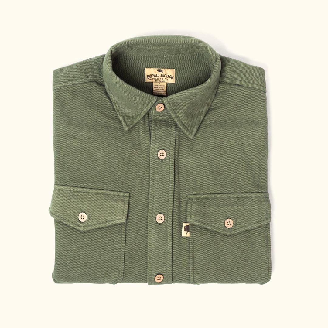Gunner Cotton Twill Shirt Jac | Sage Brush Green
